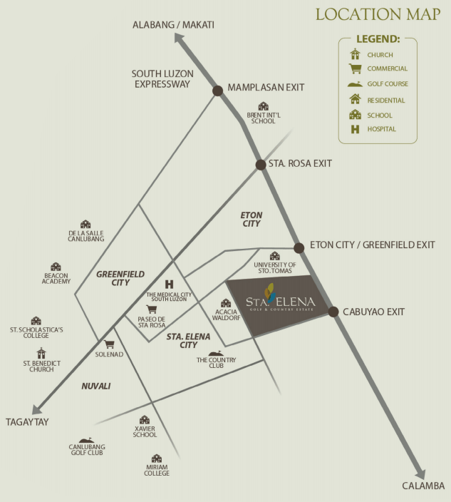 Live Here - Location Map Sta Elena Location Map